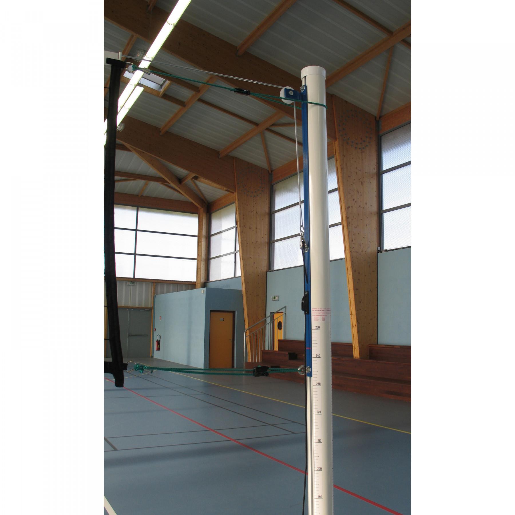 Par de postes de voleibol de aluminio sin manguitos Sporti France