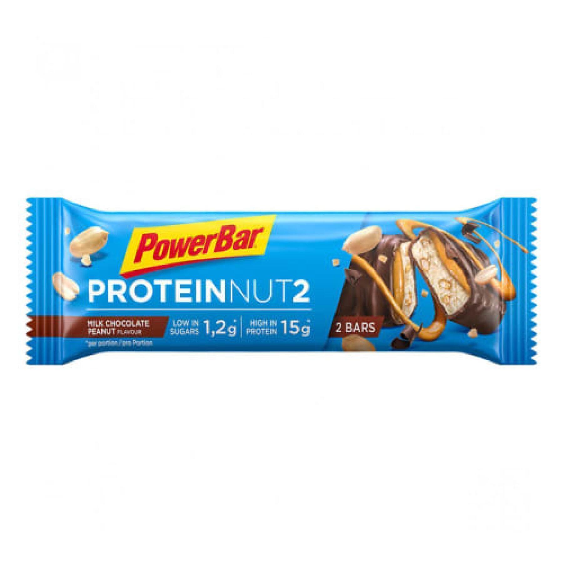 Paquete de 18 barras PowerBar Protein Nut2 - Milk Chocolate Peanut
