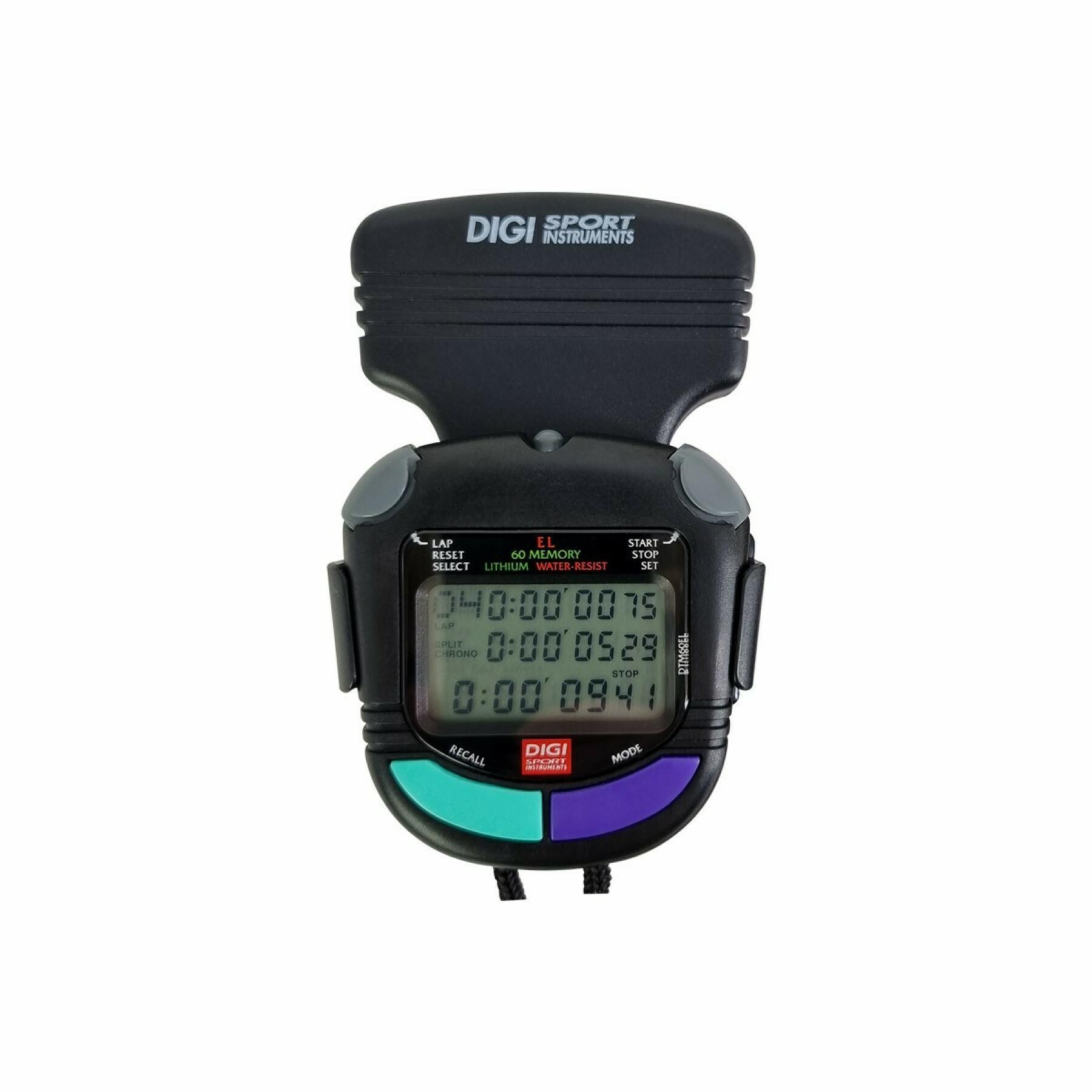 Cronómetro 60 memorias + luz con clip Digi Sport Instruments DTM60SEL