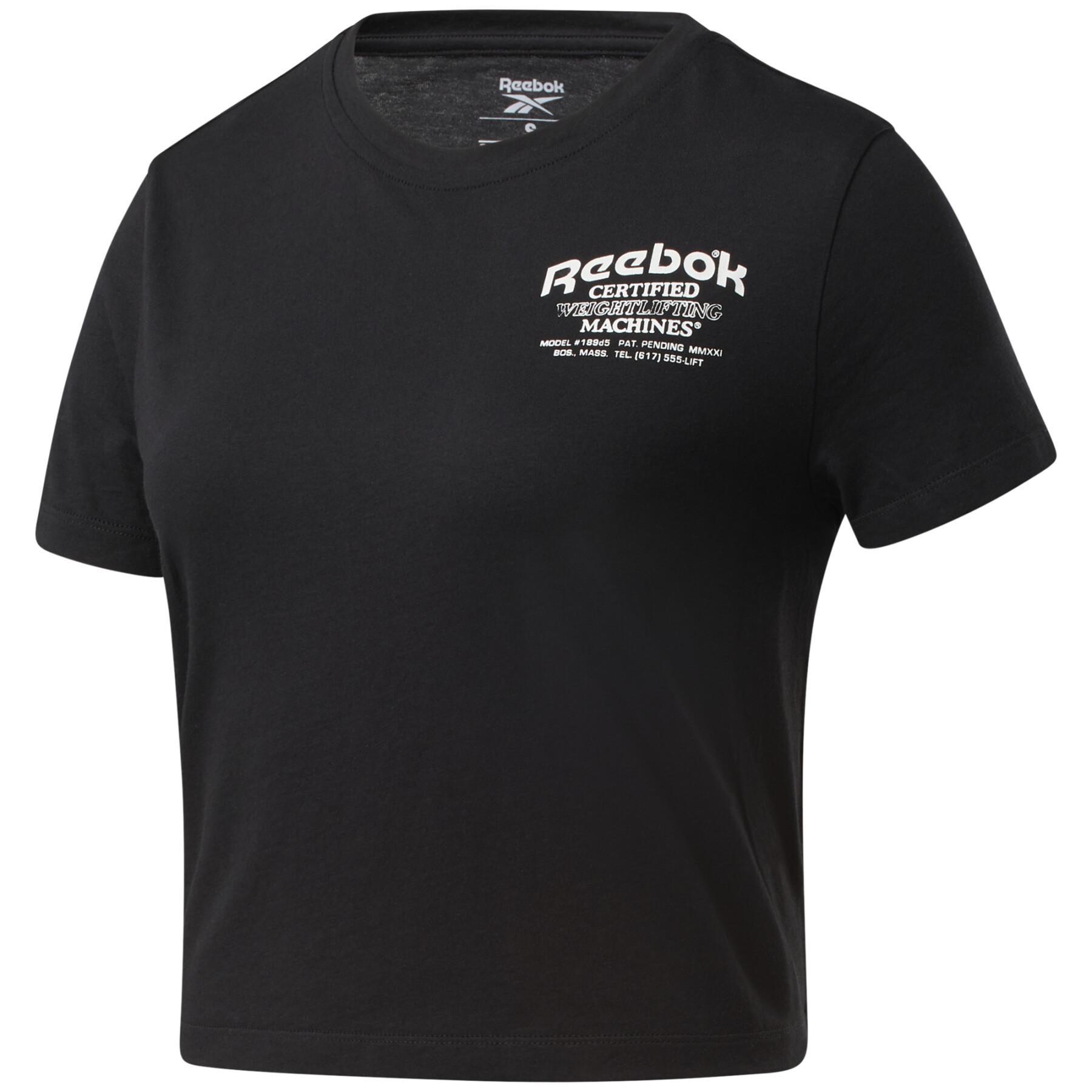 Camiseta de mujer Reebok TE OS Graphic- Crop