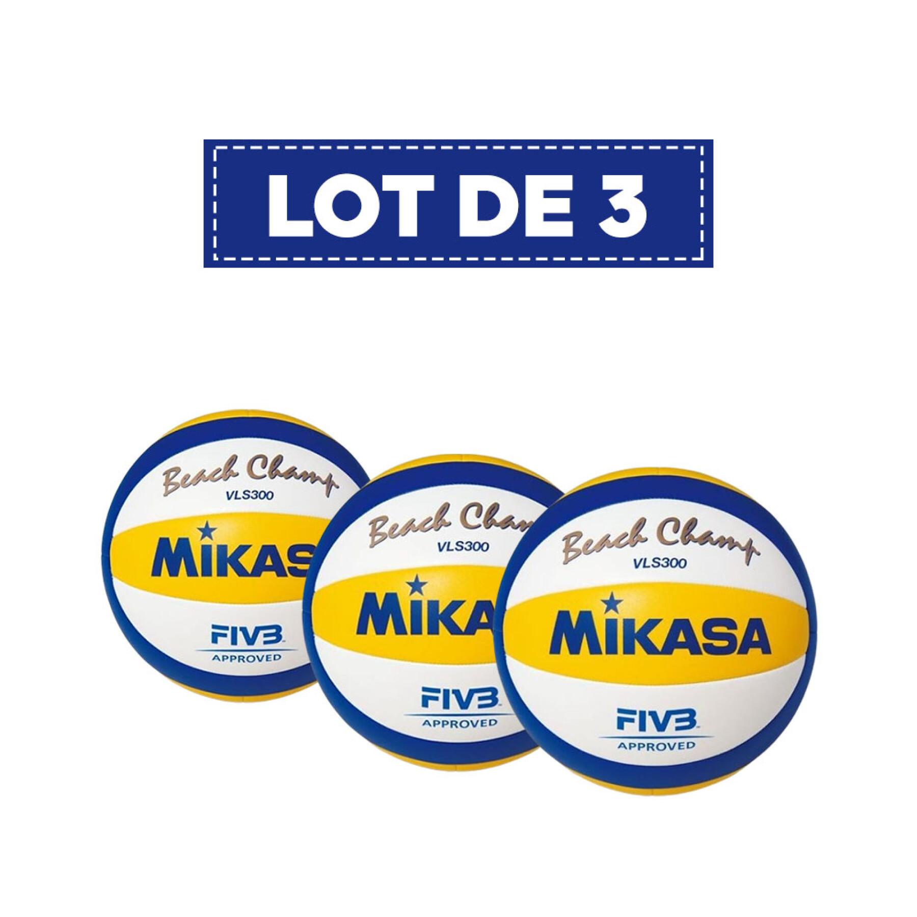Juego de 3 balones de voleibol de playa Mikasa VLS300 [Taille 5]