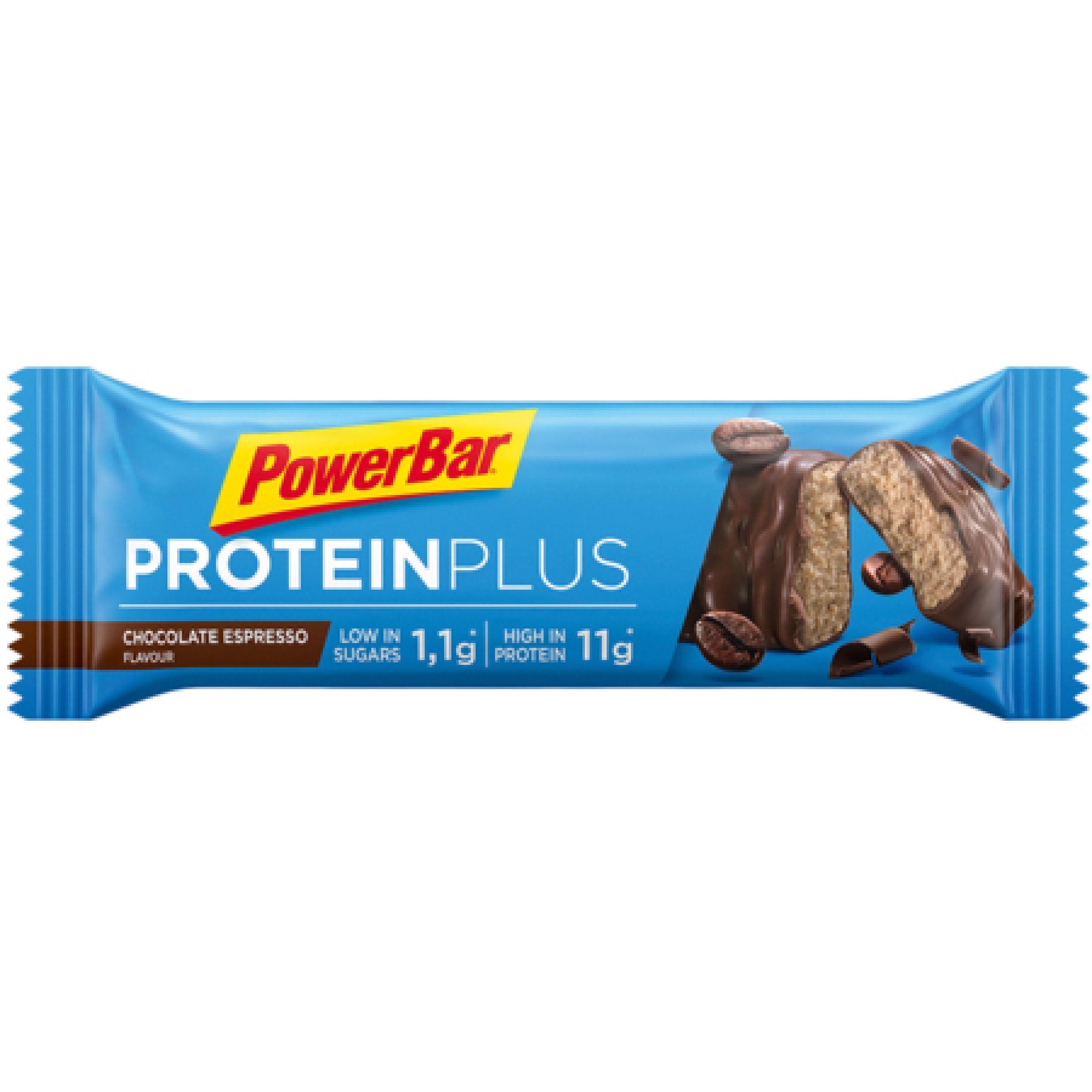 Bares PowerBar ProteinPlus Low Sugar 30x35gr Chocolate Esspresso