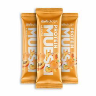 Cajas de snacks proteínicos Biotech USA muesli – Abricot