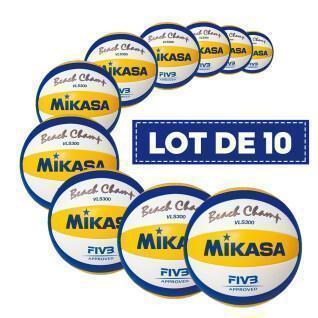 Lote de 10 balones de voleibol de playa Mikasa VLS300