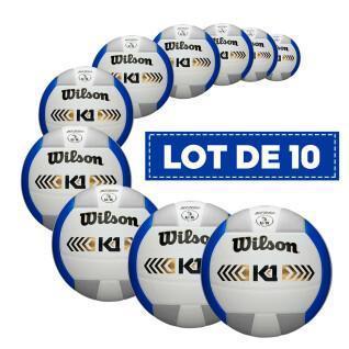 Paquete de 10 pelotas de voleibol Wilson K1 Gold