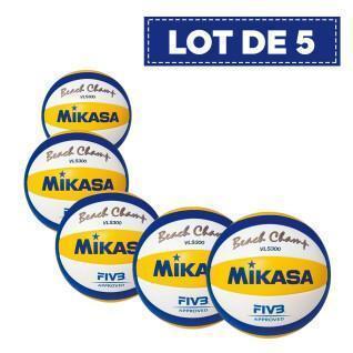 Juego de 5 balones de voleibol de playa Mikasa VLS300